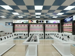 White Mobile Store Floor Plan Rendering