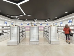 White Orange Mobile Phone Store Wall Fixture