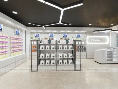 White Orange Mobile Phone Store Wall Fixture