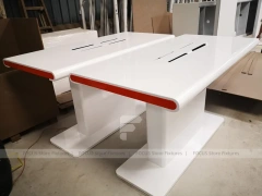 White Red Mobile Phone Display Table