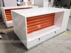 White Red Mobile Phone Display Table