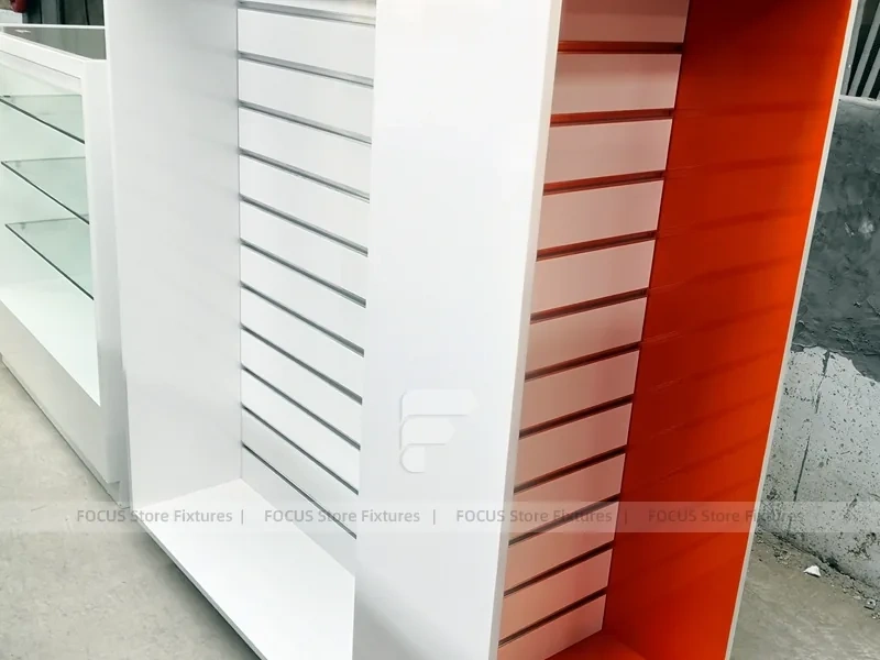 White Red Mobile Phone Display Table
