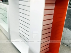 White Red Mobile Phone Display Table