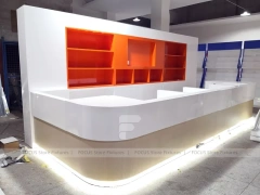 White Red Mobile Phone Display Table