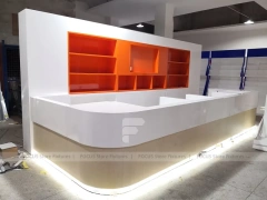 White Red Mobile Phone Display Table
