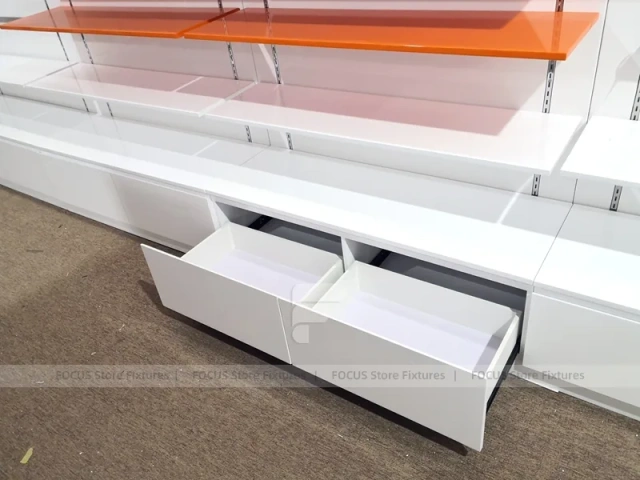 White Red Mobile Phone Display Table