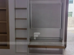 White Wood Mobile Phone Counter Fixture