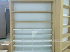 White Wood Mobile Phone Counter Fixture