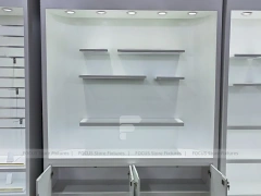 White Wood Mobile Phone Counter Fixture
