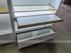 White Wood Mobile Phone Counter Fixture