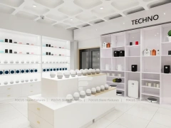 White Wood Mobile Phone Store Interior