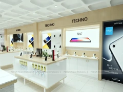 White Wood Mobile Phone Store Interior