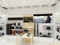 White Wood Mobile Phone Store Interior
