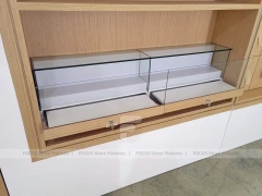 White Wood Phone Store Counter Fixture