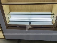 White Wood Phone Store Counter Fixture