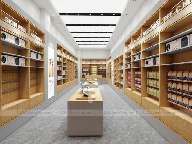 Wood Accessories Hub Mobile Store Interior