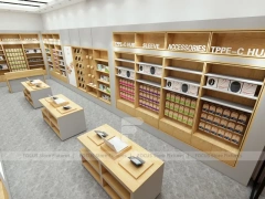 Wood Accessories Hub Mobile Store Interior