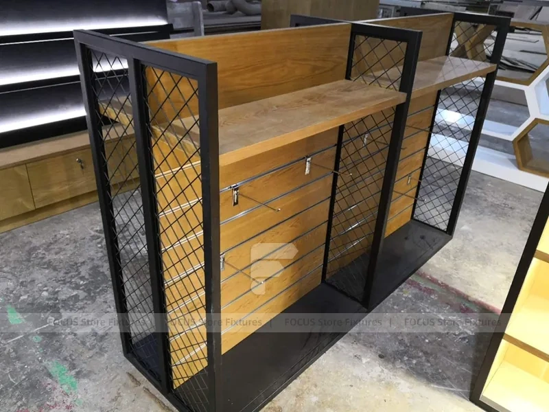 Wood Black Mobile Accessories Gondola Counter