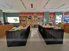 Wood Black Mobile Phone Sales Counter Store