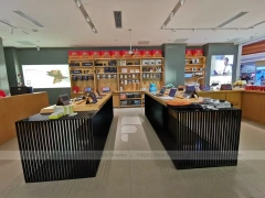 Wood Black Mobile Phone Sales Counter Store