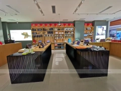 Wood Black Mobile Phone Sales Counter Store