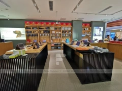 Wood Black Mobile Phone Sales Counter Store