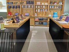 Wood Black Mobile Phone Sales Counter Store