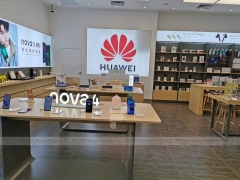 Wood Black Mobile Phone Sales Counter Store