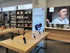 Wood Black Mobile Phone Sales Counter Store