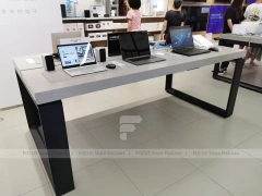 Wood Black Mobile Phone Sales Counter Store