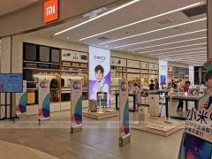 Wood Black Mobile Phone Sales Counter Store