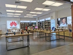 Wood Black Mobile Phone Sales Counter Store