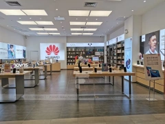 Wood Black Mobile Phone Sales Counter Store