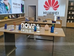 Wood Black Mobile Phone Sales Counter Store Version