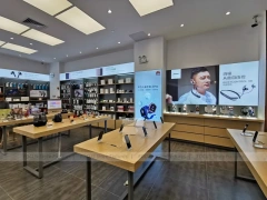 Wood Black Mobile Phone Sales Counter Store Version