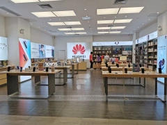 Wood Black Mobile Phone Sales Counter Store Version