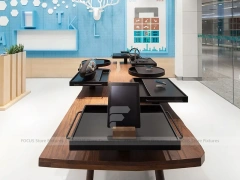 Wood Black Mobile Phone Service Desk