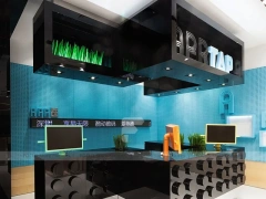 Wood Black Mobile Phone Service Desk