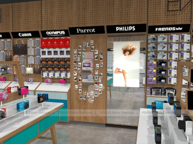 Wood Colorful Mobile Phone Store Interior