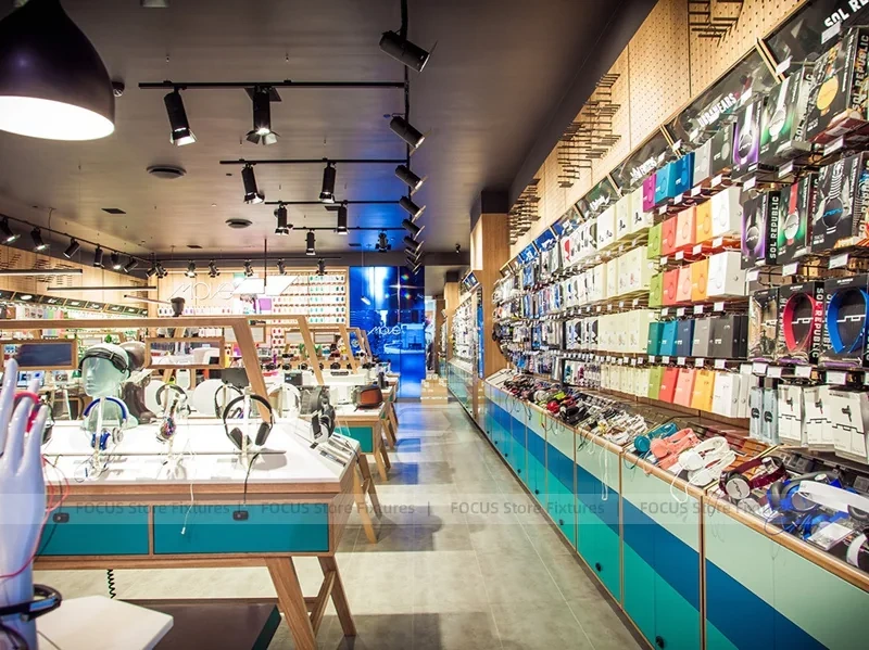 Wood Colorful Mobile Phone Store Interior