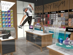 Wood Colorful Mobile Phone Store Interior