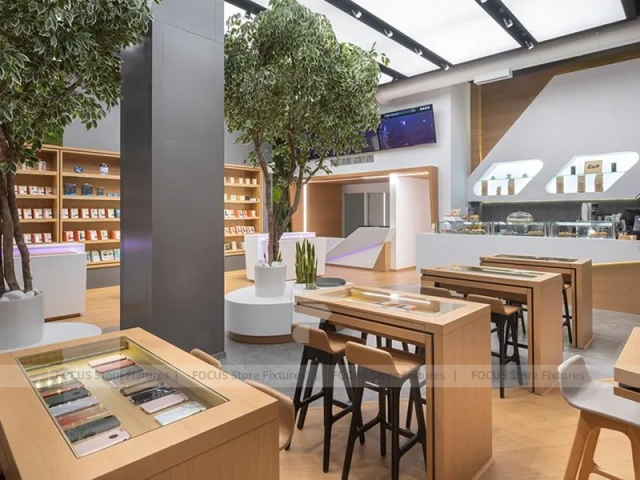 Wood Colorful Mobile Phone Store Interior