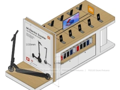 Wood Frame MI Mobile Phone Store Layout