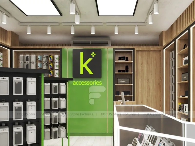 Wood Green K Mobile Accessories Wall Display