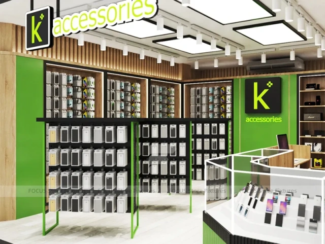 Wood Green K Mobile Accessories Wall Display