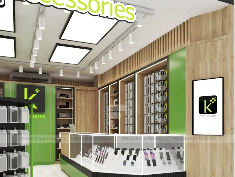 Wood Green K Mobile Accessories Wall Display