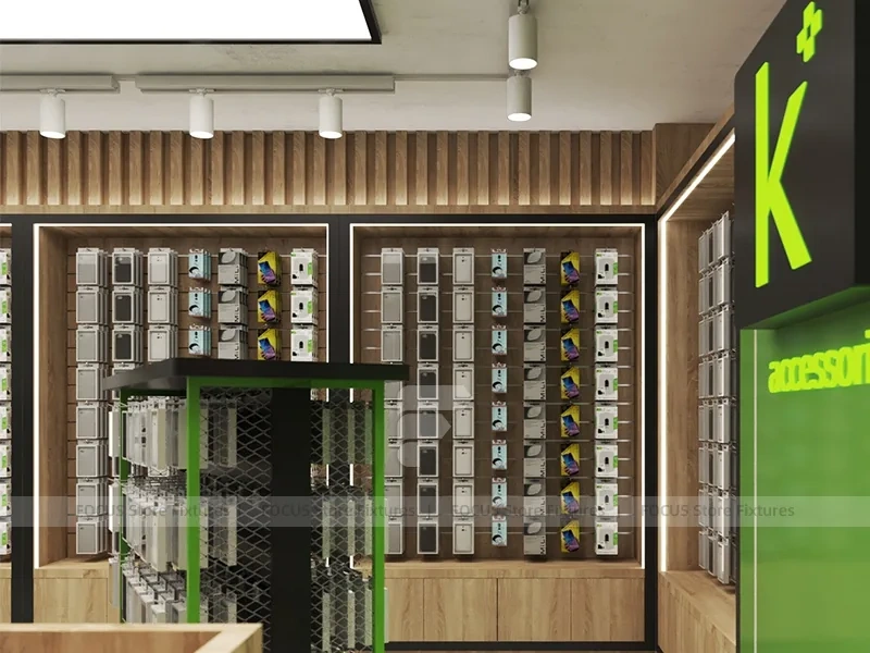 Wood Green K Mobile Accessories Wall Display Interior