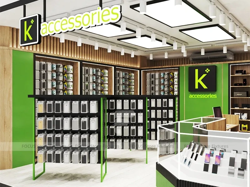 Wood Green K Mobile Accessories Wall Display Interior