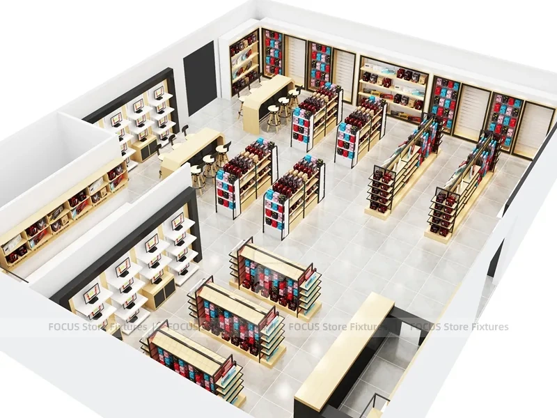 Wood Lime Mobile Phone Store Interior