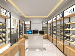 Wood Logo Mobile Phone Store Interior